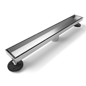 Оптовая Продажа с фабрики 36 дюймов SUS304 напольный дренаж из нержавеющей стали с плиточной вставкой 2-в-1 линейный Невидимый напольный дренаж - Product Image 2