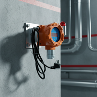Detector de Gas Combustible Independiente Xinhud de Aleación de Aluminio Naranja para Metano y Propano con Alarma Audiovisual y 1 Año de Garantía