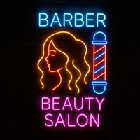 Enseigne au néon, café, barbier, salon de beauté, lumières au néon LED pour mur, centre commercial, toilettes, enseigne au néon LED