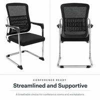 Chaise de bureau exécutive au design simple avec ventilation en maille, chaise de bureau de conférence avec pieds en forme d'arc