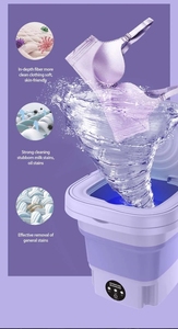 8L Foldable Washing Machine Portable <b>Socks</b> Underwear Panties Retractable Household 3 Models With Dry 8L Foldable Washing Machine - Product Image 6