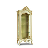 Vitrine de luxe classique personnalisée en bois massif vitrine de vin de haute qualité faite à la main pour un usage domestique