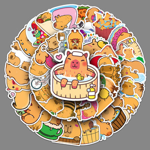 선물 수제 스티커 PVC 방수 자체 접착 용지 카피바라 스티커 세트 - Product Image 2