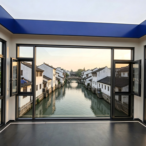 Deioux Hot Sale Black Aluminum <b>Swing</b> Opening Casement Window with Wind Resistant Heavy Duty <b>Frame</b> for Commercial Building - Product Image 1