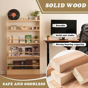 Space-Saving <b>Storage</b> Organizer Wall Mount Bookshelf <b>for</b> Bedroom Wooden Behind The Door Bookshelf <b>For</b> Bedroom Living Room School - Product Image 1