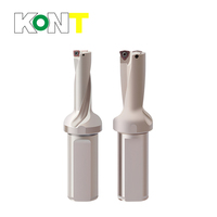 Forets à taraudage rapide KONT en carbure WC pour usinage CNC, norme ISO, robustes, diamètre 2-4 mm, profondeur max. 104 mm pour tournage