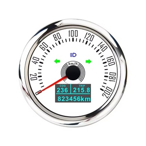 <span class=keywords><strong>Compteur</strong></span> de <span class=keywords><strong>vitesse</strong></span> <span class=keywords><strong>GPS</strong></span> 85mm 0-200 km/h Odomètre avec TRIP ODO avec rétroéclairage 7 couleurs pour voiture bateau RV <span class=keywords><strong>moto</strong></span> tracteur 12V 24V - Product Image 2