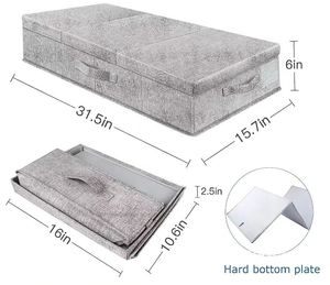 Contenedor de Almacenamiento Grande Debajo de la Cama para Ropa con 3 Asas, Organizador de Cajones Apilable para Mantas y Ropa - Product Image 6