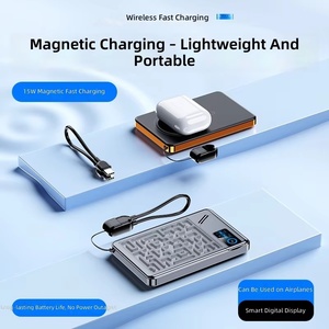NOUVEAU 2026 – Batterie externe magnétique 22,5 W, 5000/10000 mAh, ultra-fine, boîtier en aluminium, chargeur sans fil pour <span class=keywords><strong>iPhone</strong></span> 15, 14, 13 - Product Image 4