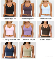 Ensemble de yoga sans couture YIMO TK pour femme, haut dos nu et pantalon large, tenue de sport 2 pièces, vêtements de fitness tendance, vêtements de détente