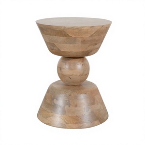 Table d'appoint contemporaine en bois écologique et confortable avec design géométrique, mobilier de chambre moderne, support au sol durable - Product Image 3