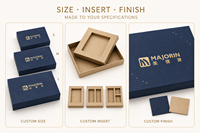 Boîte cadeau rigide en carton de luxe personnalisée avec couvercle et base, logo en relief doré et insert en papier pour emballage cosmétique