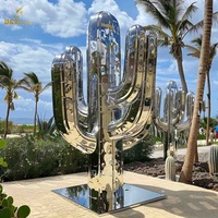D & Z Yard Decor Desert Beach Project Design Grande sculpture de cactus en métal à vendre