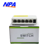 Répéteur/Extenseur PoE Gigabit ANPA AP-104GS 5 Ports 10/100/1000Mbps Plug & Play Empilable IEEE 802.3af/at RJ45 100m pour Caméra IP CCTV
