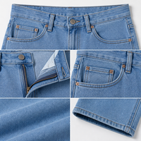 Jean en denim Haggar pour homme, coupe droite, taille mi-haute, style vintage – Tailles régulières et grandes tailles, bleu moyen, lavable, 36W X 29L