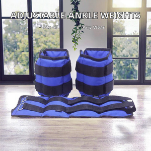 คีโซว์ 20 ปอนด์ 20 กก. น้ำหนักข้อเท้าแบบปรับได้ ระบายอากาศได้ สำหรับทุกเพศ พร้อมตัวล็อคแบบหัวเข็มขัด สำหรับโยคะและการออกกำลังกาย - Product Image 2