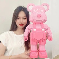 Nouvel arrivage de briques de diamant de bonbons de bohème de 46cm, modèle 3D assemblé, figurine ours, connexion, blocs de construction, jouet