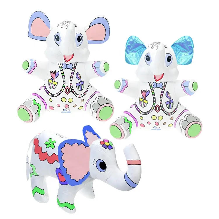 Istruzione peluche elefante pittura fai-da-te Dupont giocattoli lavabili in carta giocattolo da disegno da colorare fai-da-te con pennarelli colorati