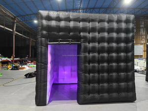 Carpa Cúbica Portátil Oxford Comercial con Iluminación LED, Cabina de Fotos Inflable 360, Alquiler de Estudio, Cabina de Fotos Inflable Negra en Venta - Product Image 4
