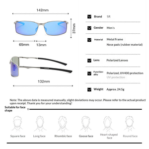 Sophisticated <strong>Elite</strong> Resilient Argent Metal Frame Sapphire Mirror <strong>TAC</strong> Lens Boutique Bulk Unisex Adult Outdoor Eyewear Sun Glasses - Product Image 3