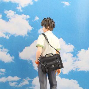 Ensemble de figurines de <span class=keywords><strong>couple</strong></span> Taki et Mitsuha de l'<span class=keywords><strong>anime</strong></span> Your Name, en uniforme scolaire, avec socle de présentation pour collection de fans et cadeau romantique - Product Image 5