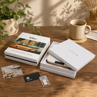 Boîtes en carton rigide élégantes et personnalisées de petite taille avec couvercle et base amovibles, finition mate, emballage cadeau
