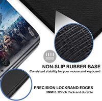 Tapis de souris XXL surdimensionné à motif floral personnalisé, imperméable, antidérapant, avec bordure renforcée