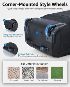 Sac à dos à roulettes pour ordinateur portable grand format, résistant à l'eau, avec poignée télescopique, tendance, pour le travail, les voyages et les affaires - Product Image 6