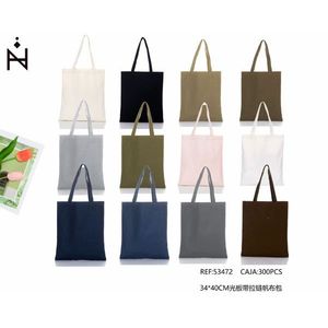 Borsa Tote in Tela Klasse 34x40cm con Chiusura a Cerniera per Uso Quotidiano Femminile - Product Image 1