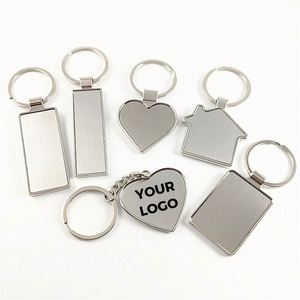 Porte-clés en métal gravé avec logo personnalisé, étiquette ronde gravée au laser, pendentif porte-clés, porte-clés en acier inoxydable imperméable, porte-clés vierges - Product Image 1