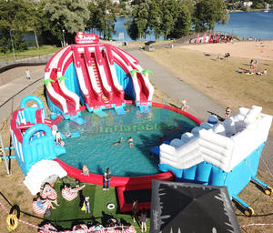 बड़े cubiertas hinchables गुंबदों बाड़ों पारदर्शी प्लास्टिक इग्लू तम्बू inflatable स्विमिंग पूल कवर - Product Image 4