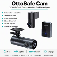 Ottocast 2-en-1 : Caméra de tableau de bord et adaptateur CarPlay sans fil 1440P pour voitures équipées de CarPlay filaire d'origine – Vente en gros pour agents de marques américaines et européennes