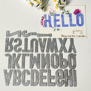 AAGU 26 pièces de matrices de découpe en forme de lettres majuscules pour la création de cartes, les pochoirs en relief, le scrapbooking, les matrices de découpe pour l'artisanat - Product Image 1