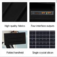 Module solaire monocristallin pliable 60W, étanche IP67, panneau de charge solaire portable pour station d'alimentation extérieure, OEM ODM