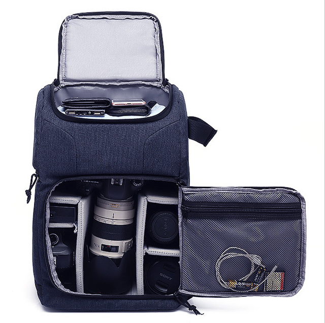 Custom Logo Waterproof Travel Hiking Photo Camera Video Backpack Bags Digital Gear Camera Bag