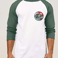 Patchs brodés requin surfeur très demandés - Style badge rond, autocollants décoratifs en tissu pour vêtements