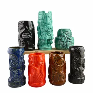 Nuovo stile animali forma Tiki Bar tazza di ceramica Cocktail disegni unici Hawaii TIKI Mug Ceramic Marine octopus Tiki Shot mug