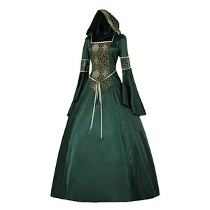 Vestido gótico medieval de vampiro para mujer, disfraz elegante de manga larga negra, fiesta de Halloween, cosplay, juego de rol - Product Image 5