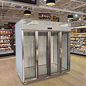 מקפיא תלייה אנכיים מסחרי בהשראת תצוגת ", ארון זכוכית מלא 5 דלתות עם מוטות עומס גבוה לטלה בקר - Product Image 3