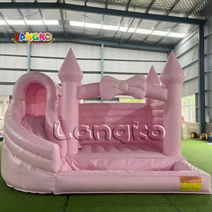 Château gonflable dôme Pastel avec toboggan aquatique et piscine pour enfants - Product Image 2