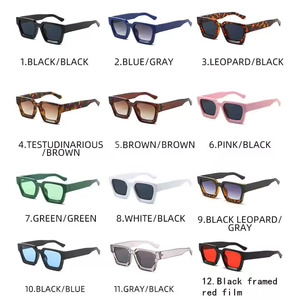 Thời trang sang trọng biểu tượng tùy chỉnh Retro hợp thời trang UV400 kính mát gafas de Sol Shades hình chữ nhật nhỏ kính mát nam nữ - Product Image 6