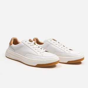 Chaussures de marche décontractées en cuir de qualité supérieure personnalisées, chaussures de marche fitness pour hommes, noires - Product Image 3