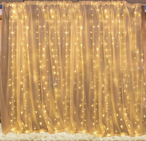 3m <span class=keywords><strong>x</strong></span> 3m 300 <span class=keywords><strong>led</strong></span> 야외 따뜻한 화이트 크리스마스 장식 문자열 요정 커튼 garlands 파티 커튼 라이트 - Product Image 1