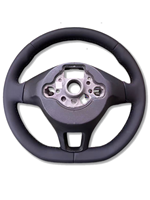 Volant en cuir noir pour voiture, compatible avec VW Golf 7, Golf Passat B8, Polo, JETTA T6 T7 T-CROSS, Caddy, Amarok, kit de volant Plug and Play
