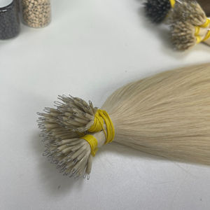 Wholesale <b>Hair</b> Supplier Micro Tip <b>Hair</b> <b>Extensions</b> 100% Vietnamese Virgin Human <b>Hair</b> platinum <b>color</b> - Product Image 1