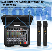 KQ-8 PRO 350W Mixeur de puissance portable 8 canaux avec 256 effets DSP, entrées USB/XLR, sorties stéréo/mono et microphone