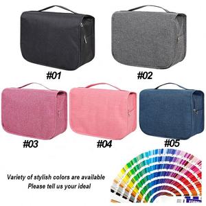 <b>Large</b> Capacity Oxford Cloth Toiletry <b>Bag</b> Fashion Waterproof Hook Custom Logo Geometric Pattern Cosmetics Storage <b>Makeup</b> Zipper - Product Image 2