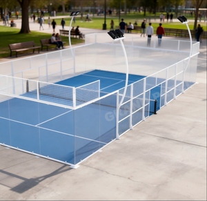 Campo da Padel Bianco con Vetro da 12mm, Struttura in Acciaio Zincato a Caldo, Prezzo Competitivo, Terreni per Paddle Tennis - Product Image 5