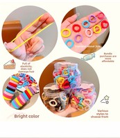 Élastiques à cheveux doux et extensibles de style serviette, coloris bonbon, avec boucle de maintien pour filles