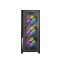 Boîtier PC Gamer Antec P20C ARGB ATX Mid Tower en Aluminium avec Alimentation, Panneau Latéral en Verre, Ports USB, Moule Exclusif